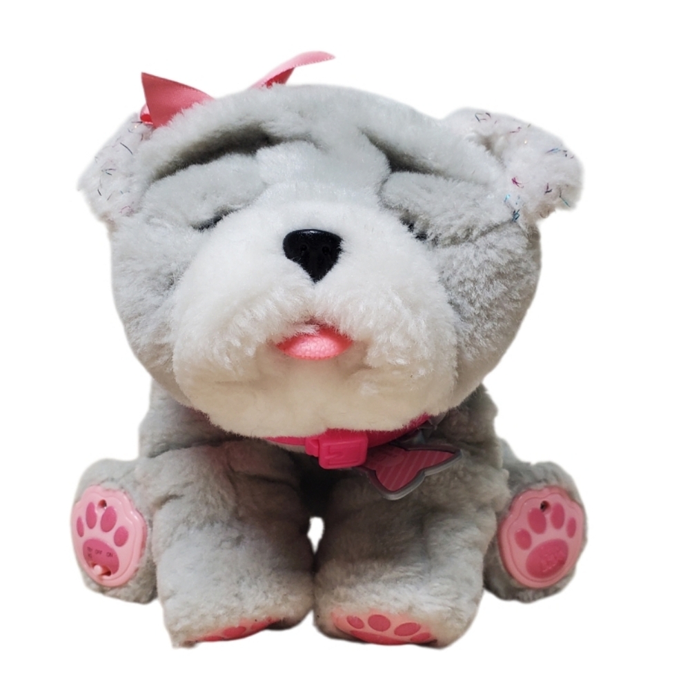 My Kissing Puppy Kia Little Live Pets Moose Toys Gray Bulldog Retired